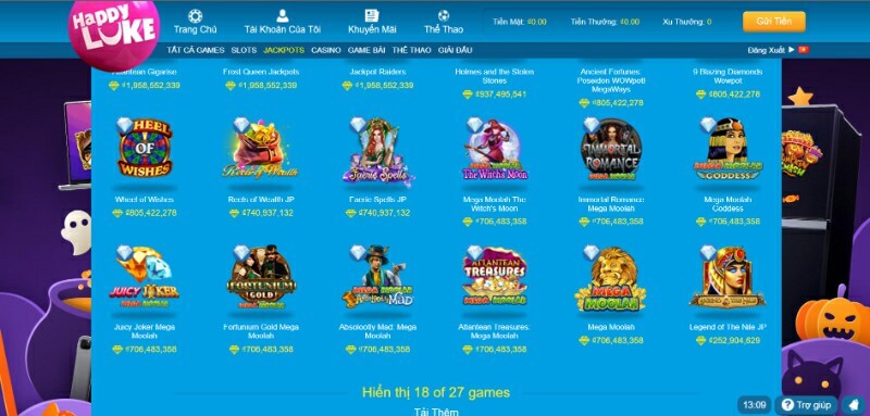 Truy cập vào HappyLuke để chơi game