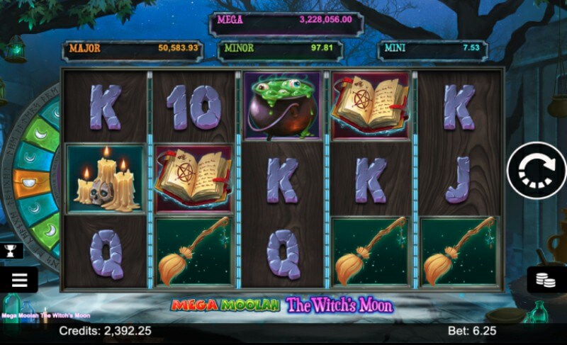 Mega Moolah The Witch's Moon có tính sáng tạo cao