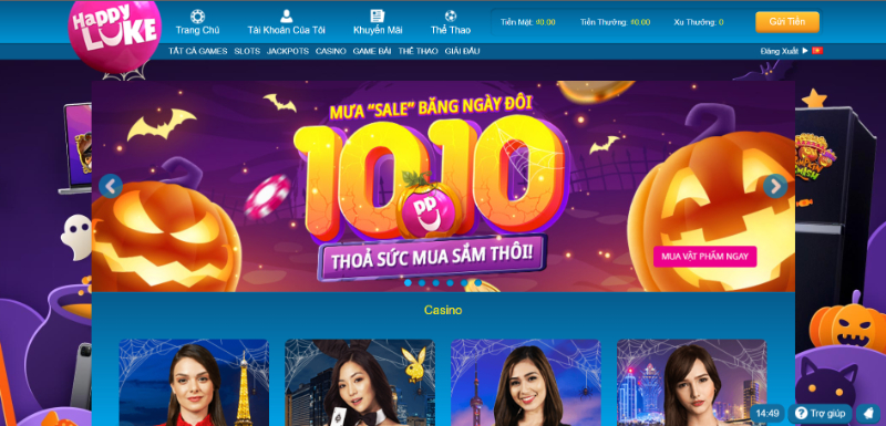 Đăng nhập và nạp tiền vào tài khoản Happyluke