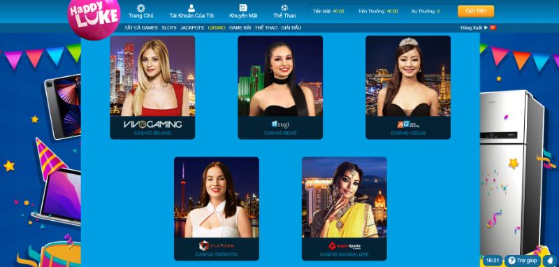 Đặt cược tại sảnh Vivo Gaming