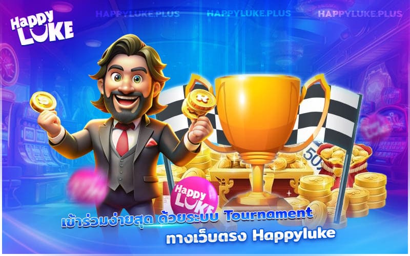 เข้าร่วมง่ายสุด ด้วยระบบ Tournament ทางเว็บตรง Happyluke ที่ล้ำไม่แพ้เว็บนอก