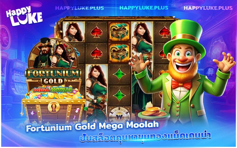Fortunium Gold Mega Moolah สล็อตล่าทองกับมือปืนยุคคาวบอยและสาวนักล่าสุดเร้าใจ