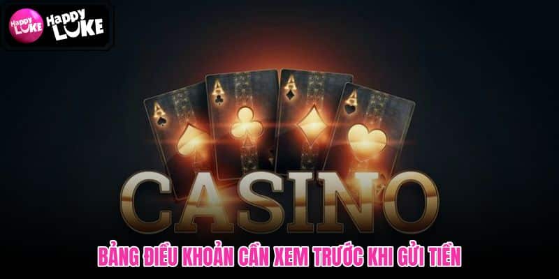Bảng điều khoản với vòng cược KYC và phạm vi game