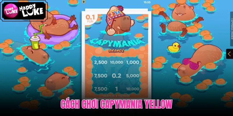 Capymania Yellow qua chọn cược cào ô xem kết quả