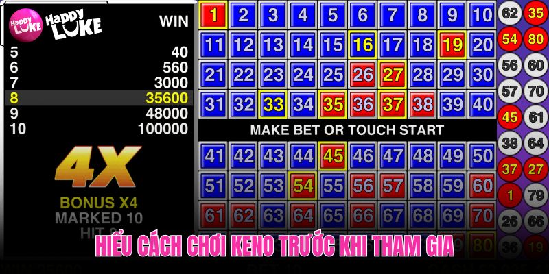 Cách chơi Keno cơ bản và dò vé đúng lượt