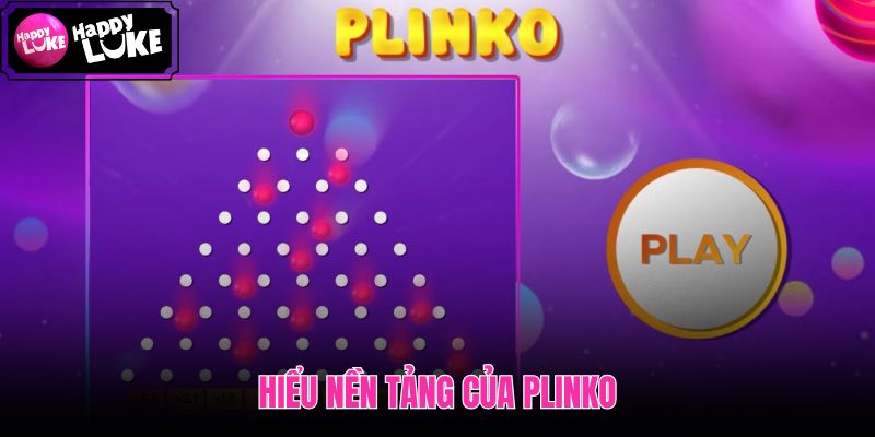 Nền tảng Plinko với bảng chốt và ô thưởng cuối