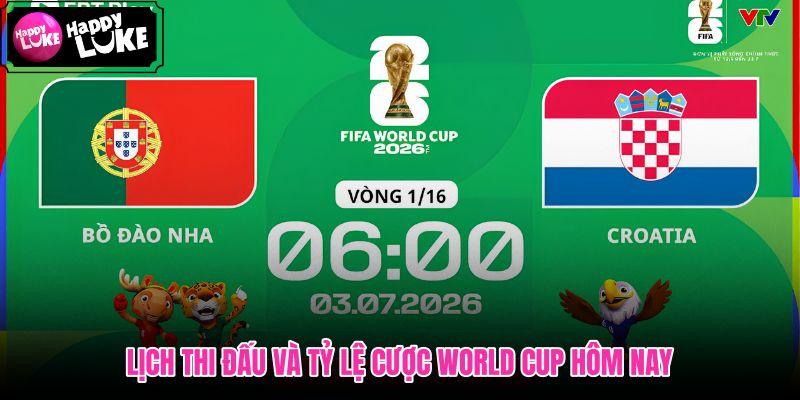 Lịch trận World Cup cùng biến động kèo cần theo sát