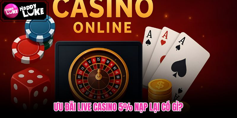 Live Casino 5% Nạp Lại cùng điều kiện và phạm vi áp dụng